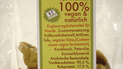 vegane Käsesnack für Hunde in Hundeform