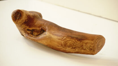 fragrant olive oil gives the vegan chewing bone made of olive wood its special taste