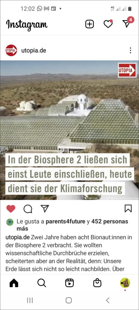 Nell'esperimento Biospere 2, le persone hanno cercato di creare un mondo artificiale con molta tecnologia che dovrebbe funzionare in modo autonomo. Tuttavia, la complessa interazione degli esseri viventi non ha funzionato, quindi i ricercatori hanno dovuto rinunciare perché non sarebbero stati in grado di sopravvivere nella Biosfera 2.